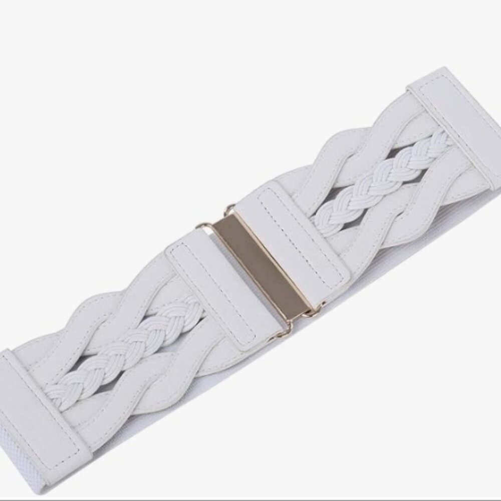 Women's Elastic Wide Belts Vintage Stretchy Belt Retro Fashion Cinch - Medium